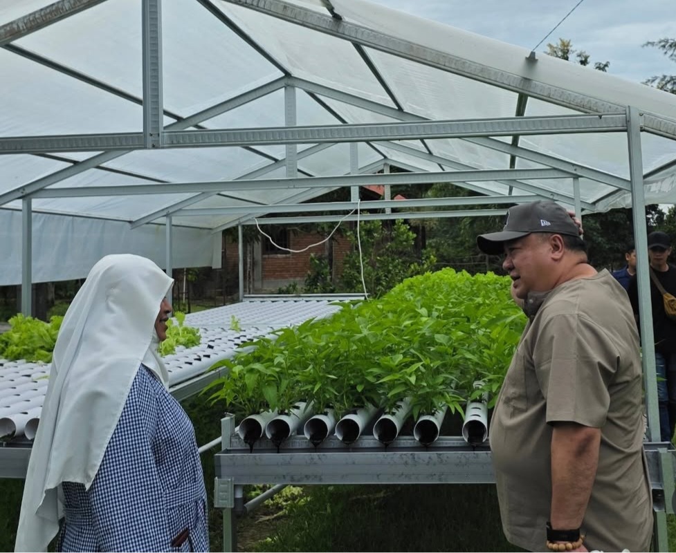 Kunjungi Biara Klaris, Fransiscus Go Apresiasi Pengelolaan Hidroponik yang Produktif