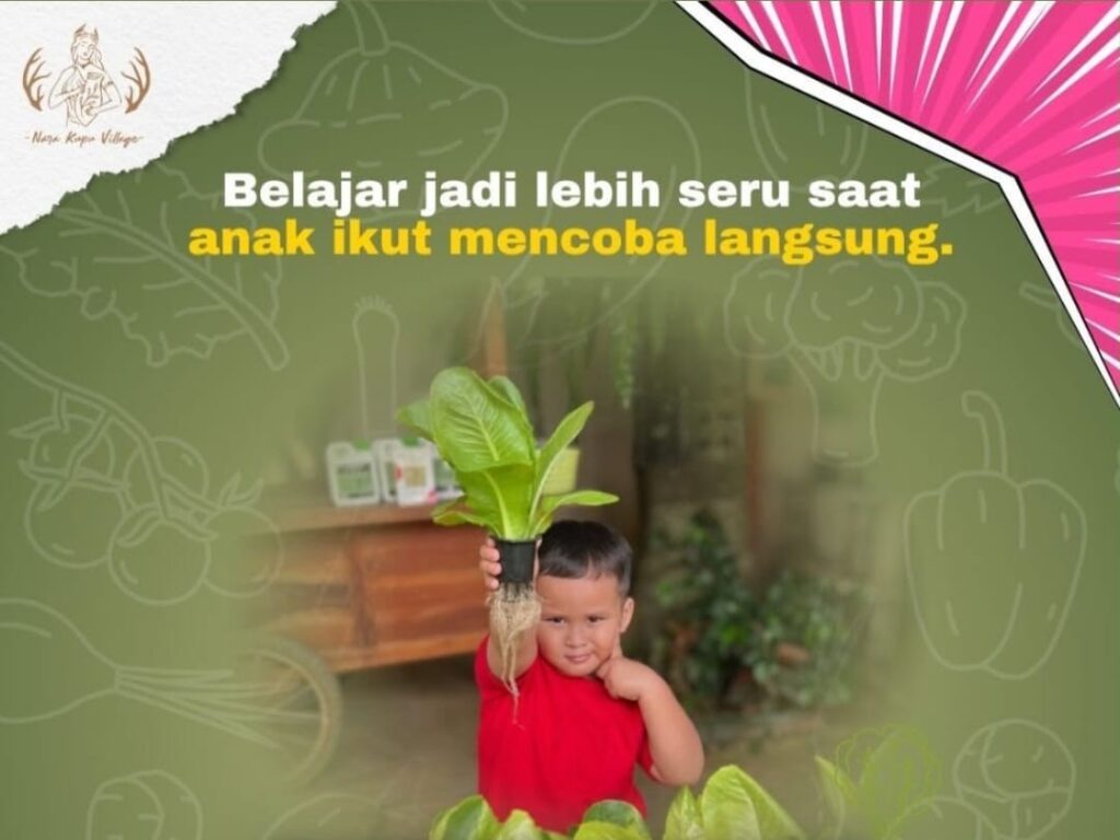 Nara Kupu Village Hadirkan Program Panen Sayur, Edukasi Anak Belajar Langsung dari Alam