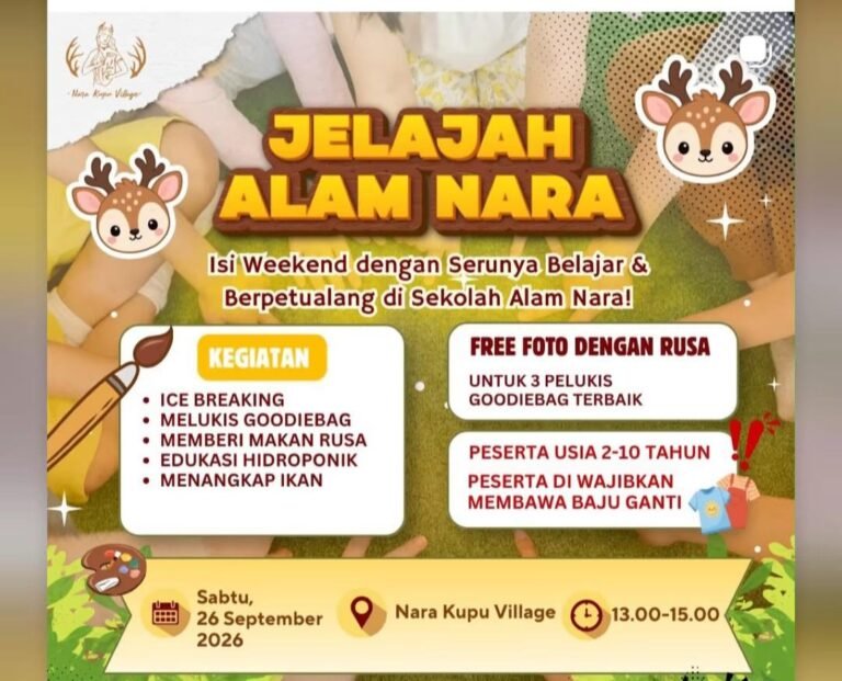 Isi Akhir Pekan Anak, Nara Kupu Village Depok Hadirkan Program “Jelajah Alam Nara